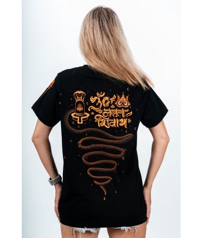 AUM NAMAH SHIVAYA UV Glow Unisex T-Shirt (Orange)