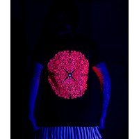 Mukhlingam UV + Glow in Dark Psychedelic unisex T-Shirt (RED)