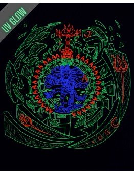Cosmic Creation UV Glow Psychedelic Men's T-Shirt