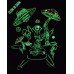 Alien UV + Glow in Dark Psychedelic UNISEX T-Shirt